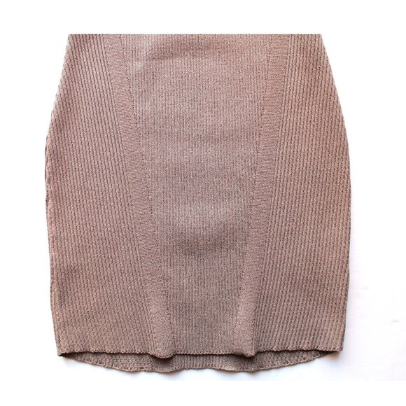 Retrofête Aislinn Dress / Medium / Metallic Satellite Knit Mini Gold Buttons - Picture 7 of 11